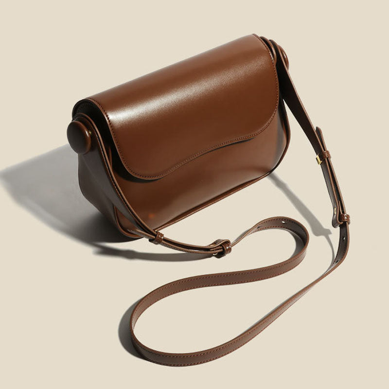 Women’s Genuine Leather Minimalist Crossbody Baguette Bags image 5