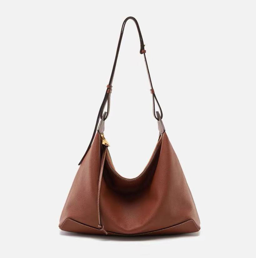 Women’s Genuine Leather Minimalist Crossbody Shoulder Hobo Bag image