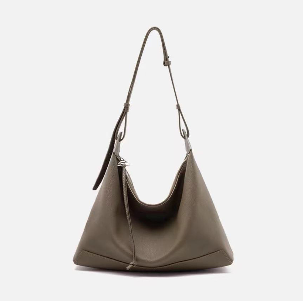 Women’s Genuine Leather Minimalist Crossbody Shoulder Hobo Bag image 4