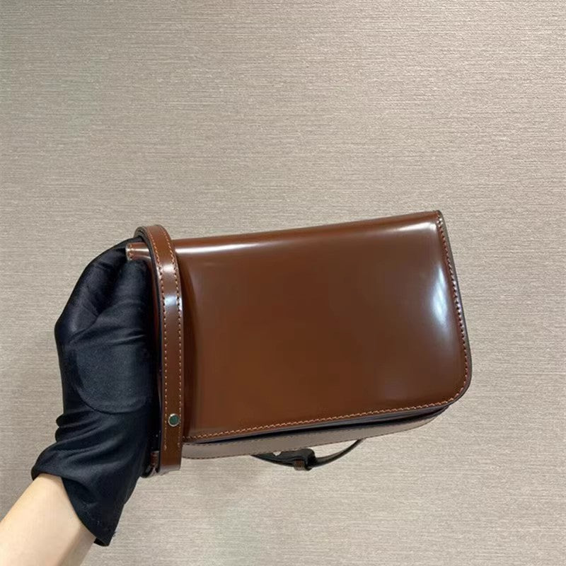 Women’s Genuine Leather Minimalist Flap Crossbody Box Bag image 2