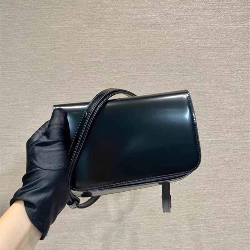 Women’s Genuine Leather Minimalist Flap Crossbody Box Bag image 5