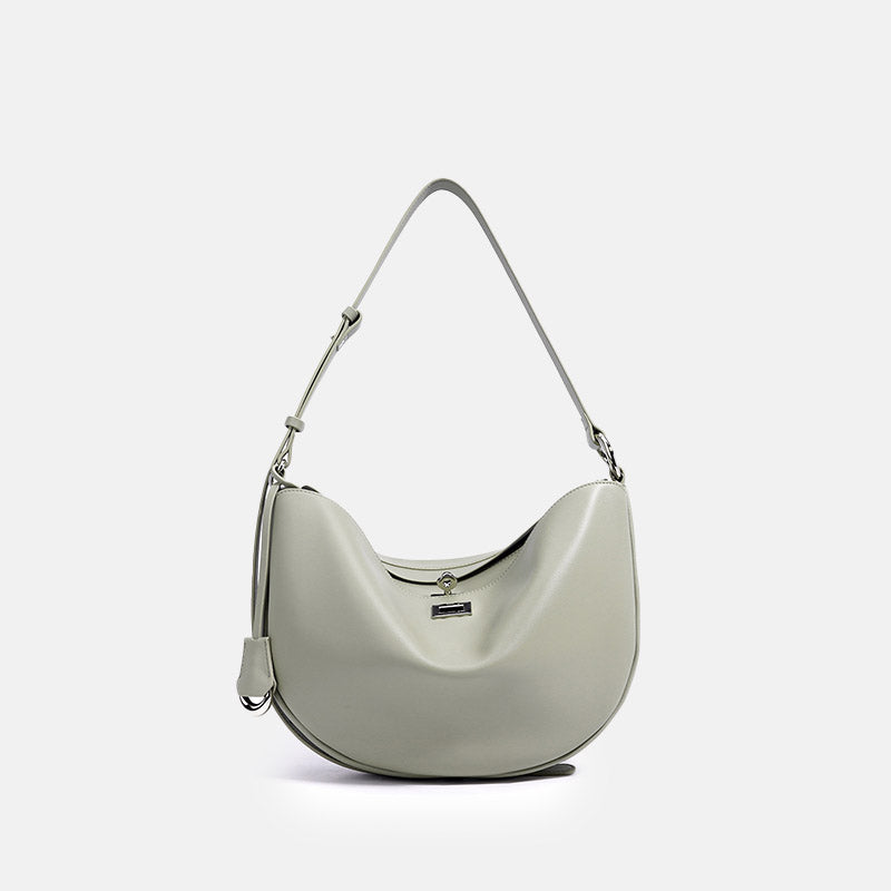 Women’s Genuine Leather Minimalist Lock-Clasp Shoulder Bag image 5