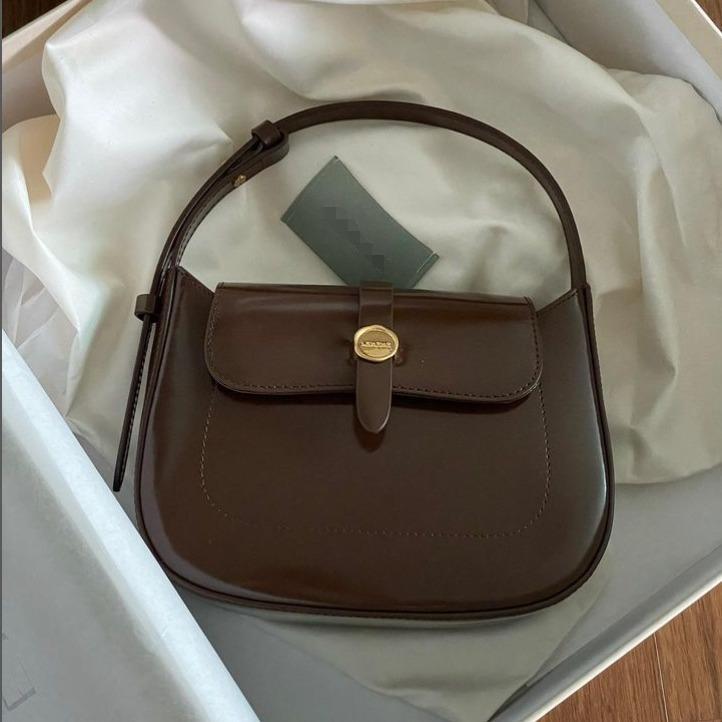 Women’s Genuine Leather Minimalist Magnetic Closure Crossbody Shoulder Bag image 7