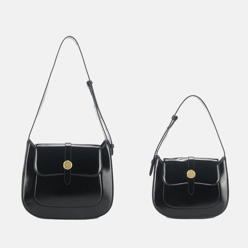 Women’s Genuine Leather Minimalist Magnetic Closure Crossbody Shoulder Bag image 2