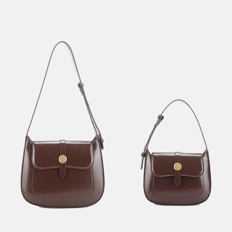 Women’s Genuine Leather Minimalist Magnetic Closure Crossbody Shoulder Bag image 6