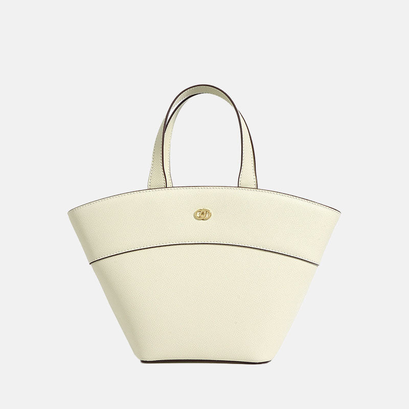 Women’s Genuine Leather Minimalist Shell Tote Bag image 6
