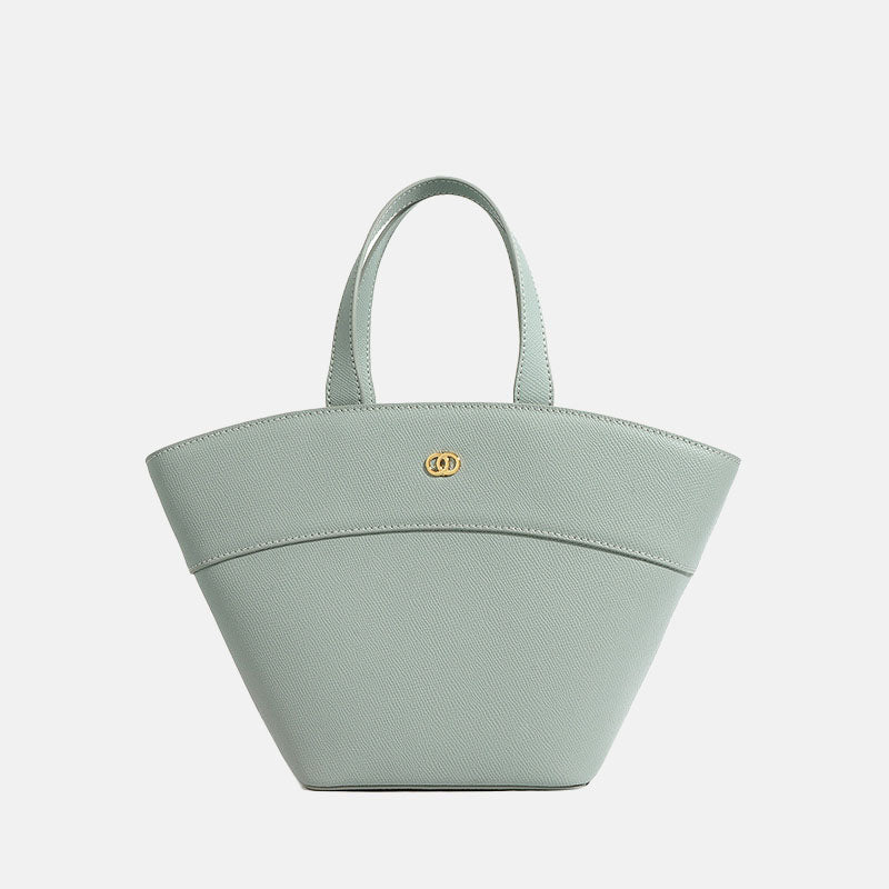 Women’s Genuine Leather Minimalist Shell Tote Bag image 8