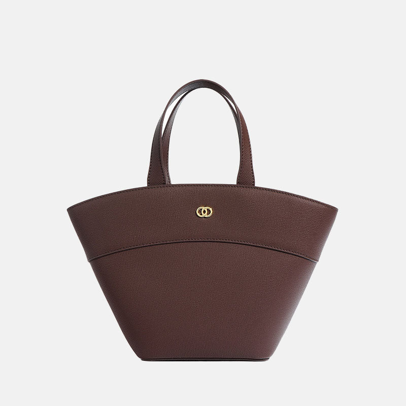 Women’s Genuine Leather Minimalist Shell Tote Bag image 9