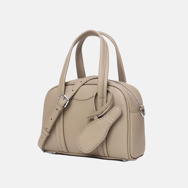 Women’s Genuine Leather Minimalist Zipper Crossbody Handbag image 2