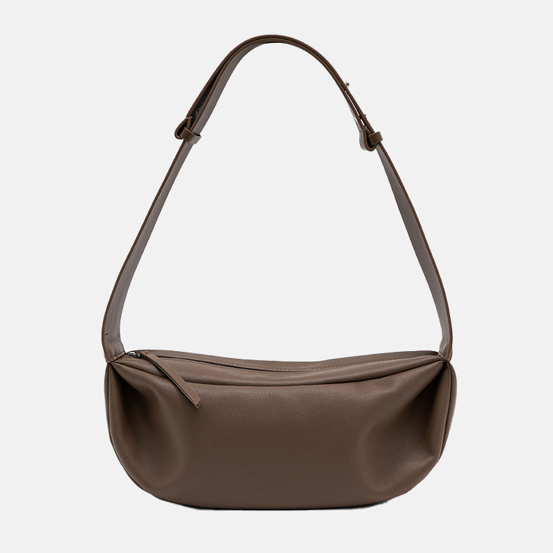 Women’s Genuine Leather Minimalistic Dumpling Shaped Crossbody Bag image 3