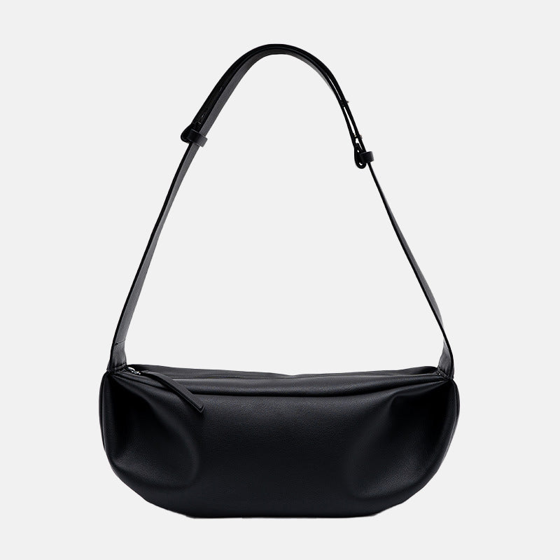 Women’s Genuine Leather Minimalistic Dumpling Shaped Crossbody Bag image 5