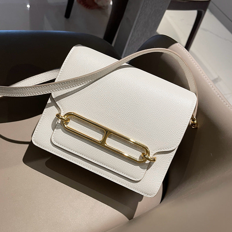 Women’s Genuine Leather Pig Nose Lock Buckle Crossbody Bag image 4