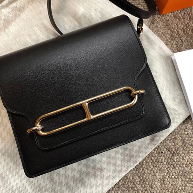 Women’s Genuine Leather Pig Nose Lock Buckle Crossbody Bag image 6