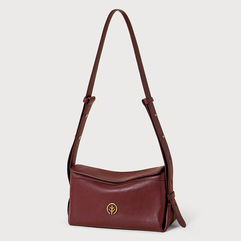 Women’s Genuine Leather Pillow-Shaped Crossbody Shoulder Bag image 3