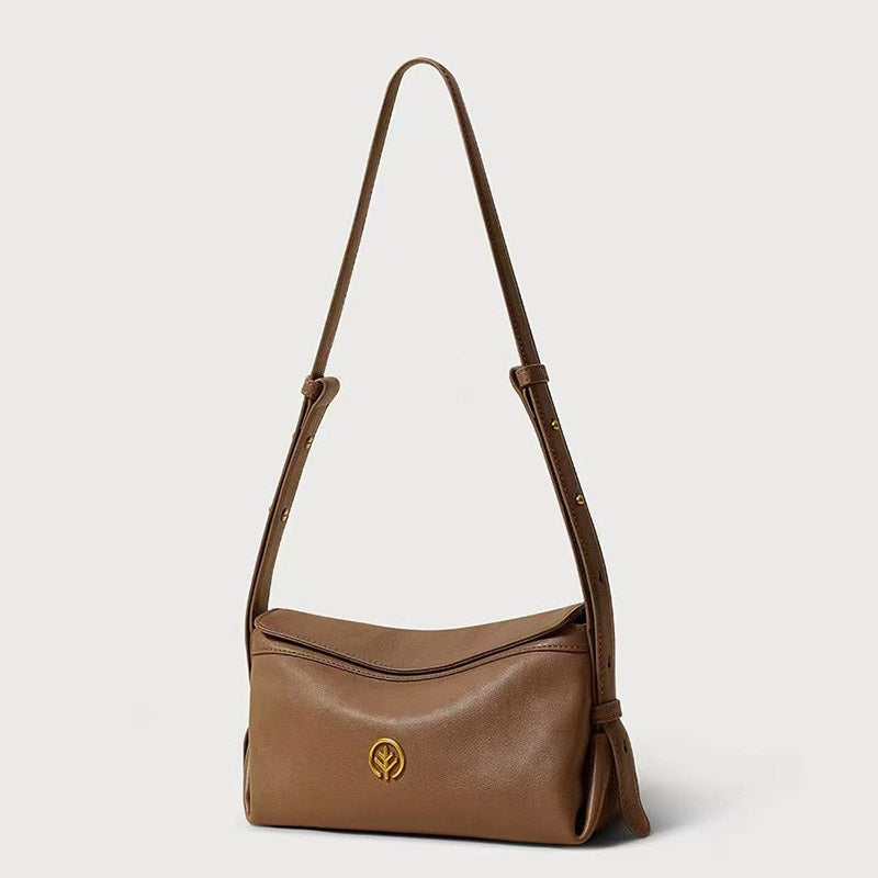 Women’s Genuine Leather Pillow-Shaped Crossbody Shoulder Bag image 5
