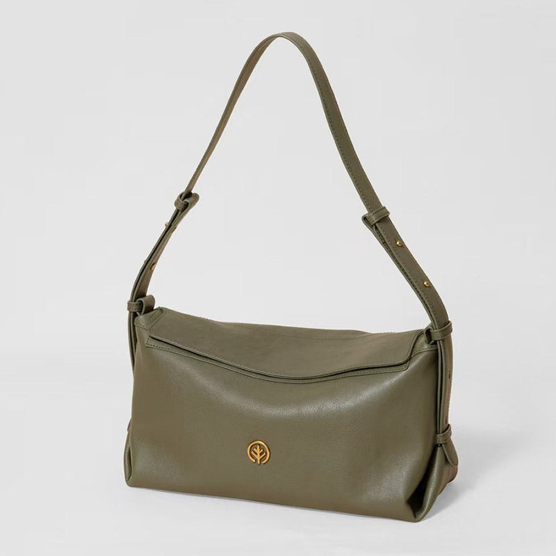 Women’s Genuine Leather Pillow-Shaped Crossbody Shoulder Bag image 2