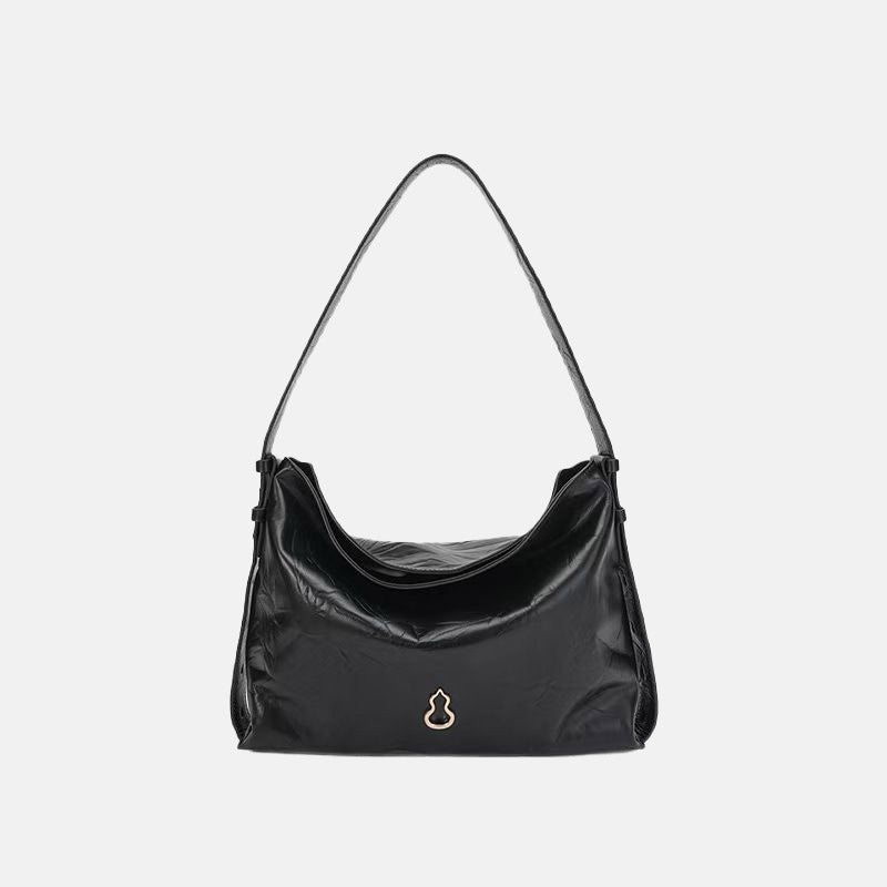 Women’s Genuine Leather Pleated Hobo Shoulder Bag image