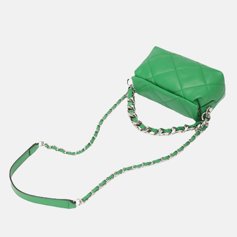 Women’s Genuine Leather Quilted Chain Crossbody Shoulder Bags image 2