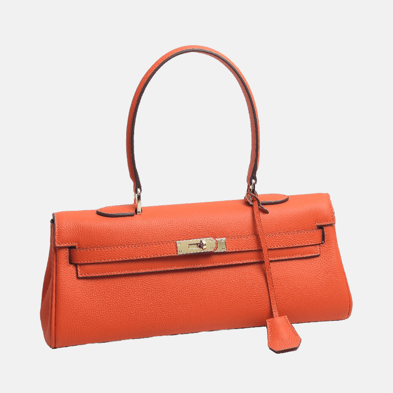 Women’s Genuine Leather Top Handle Baguette Purse image