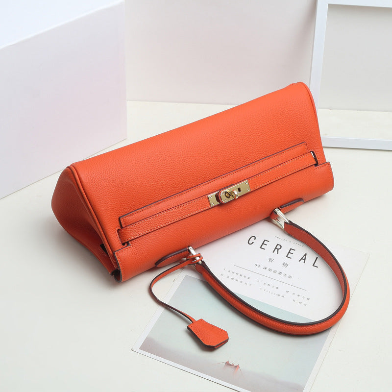 Women’s Genuine Leather Top Handle Baguette Purse image 3