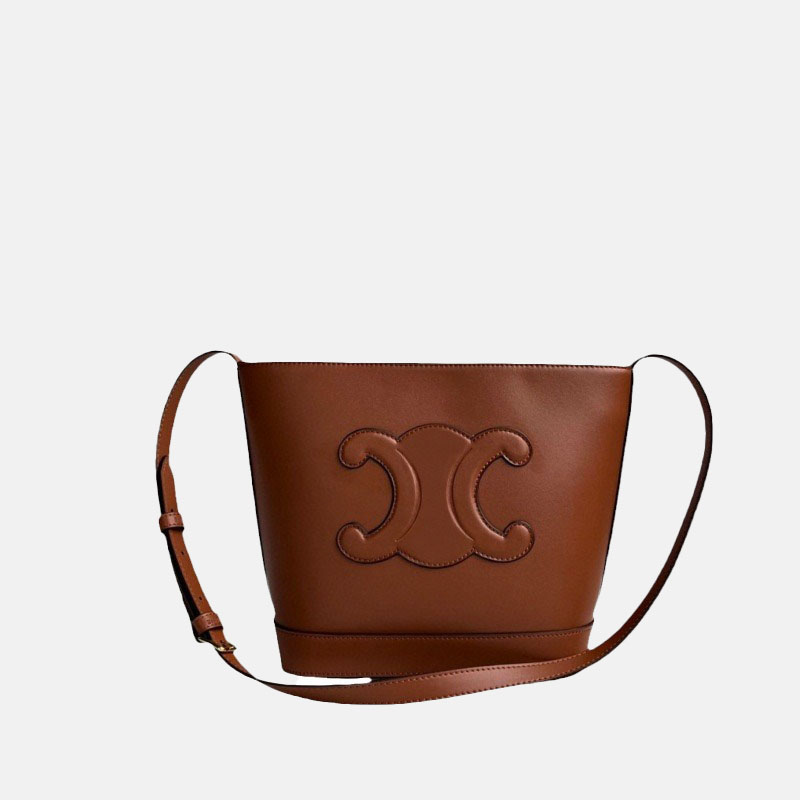 Women’s Genuine Leather Triumph Arch Crossbody Bucket Bag image