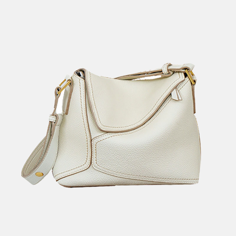 Women’s Genuine Leather Vintage Patchwork Crossbody Hobo Bag image