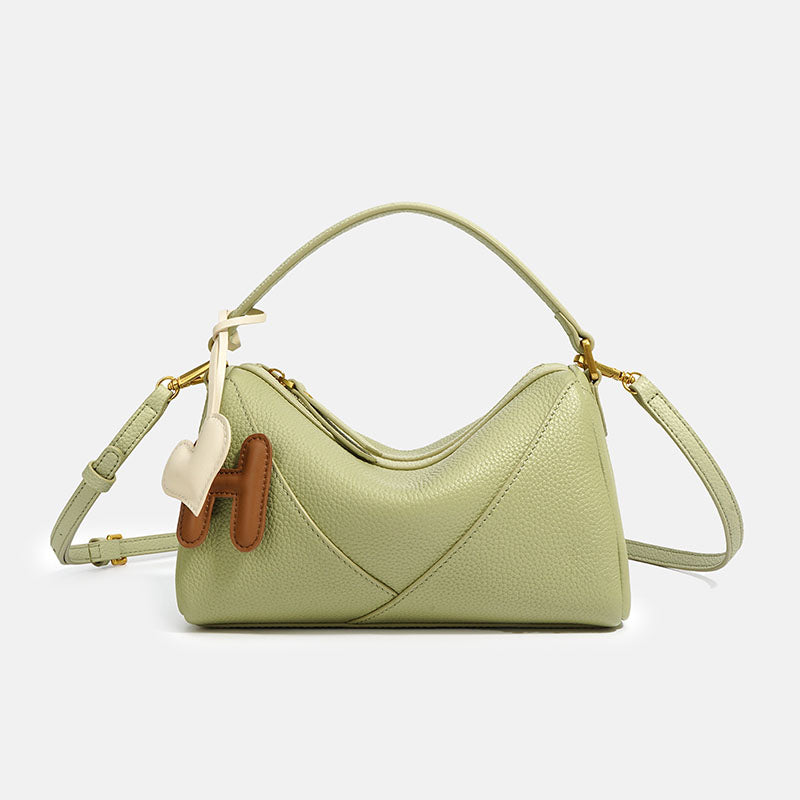 Women’s Genuine Leather Vintage Pillow-Shaped Crossbody Handbag image 10