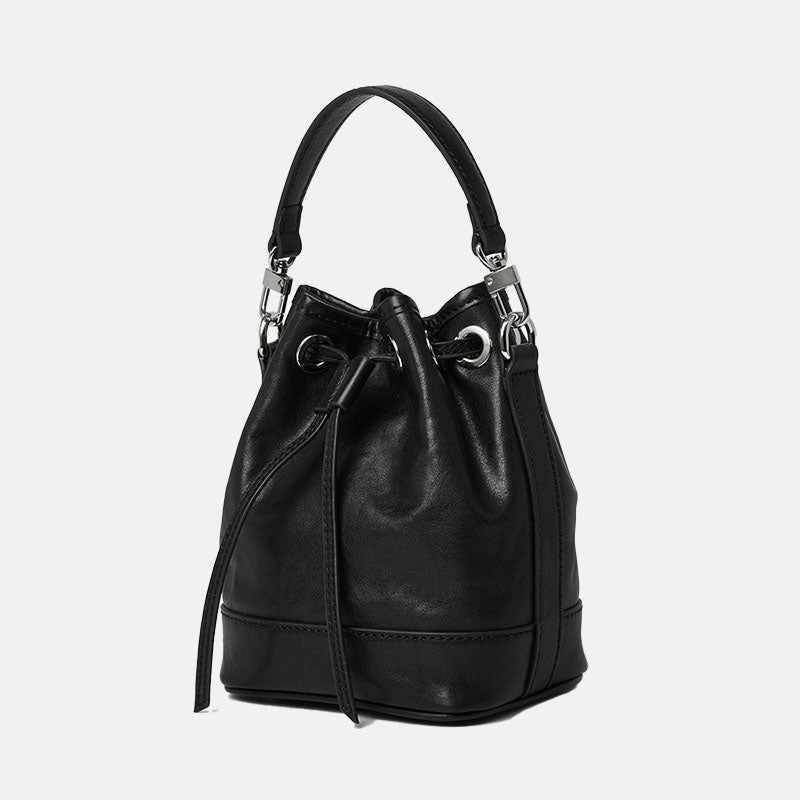 Women’s Genuine Leather Vintage Shoulder Bucket Bag image