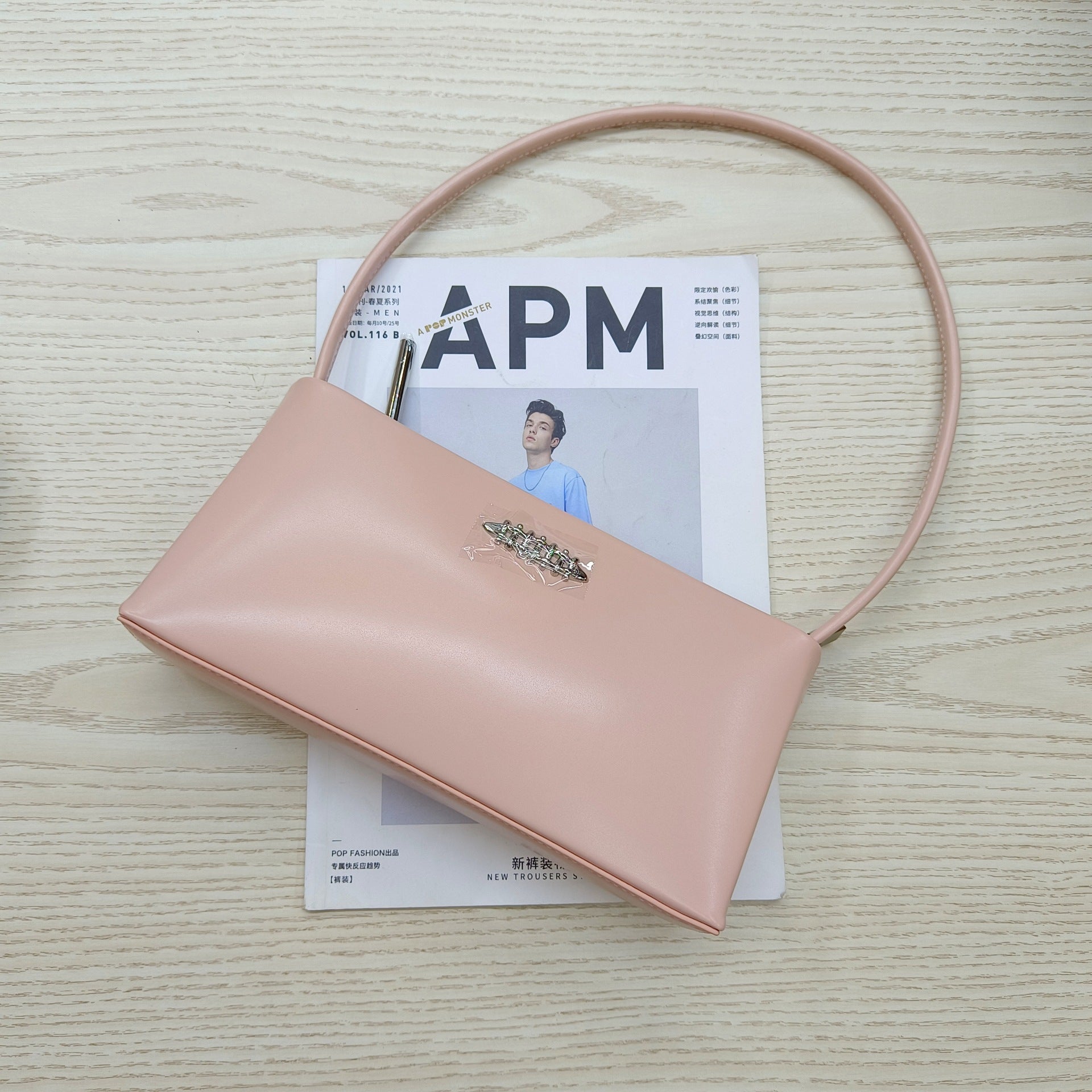 Women’s Genuine Leather Zipper Closure Crossbody Baguette Bags In Minimalist image 3