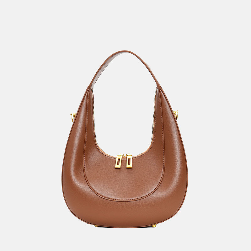 Women’s Genuine Leather Zipper Crossbody Shoulder Hobo Bags image 5