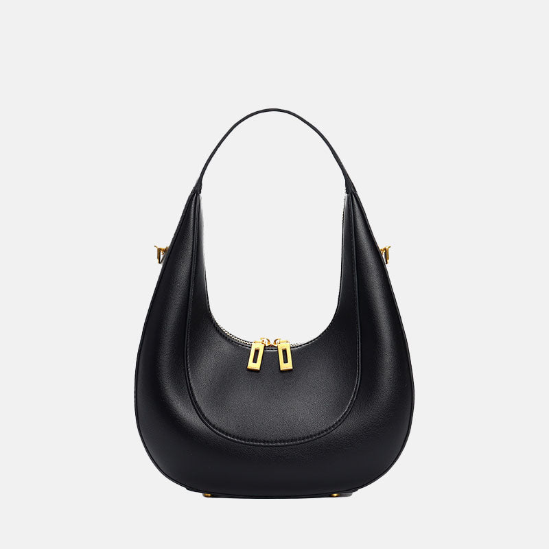 Women’s Genuine Leather Zipper Crossbody Shoulder Hobo Bags image 7