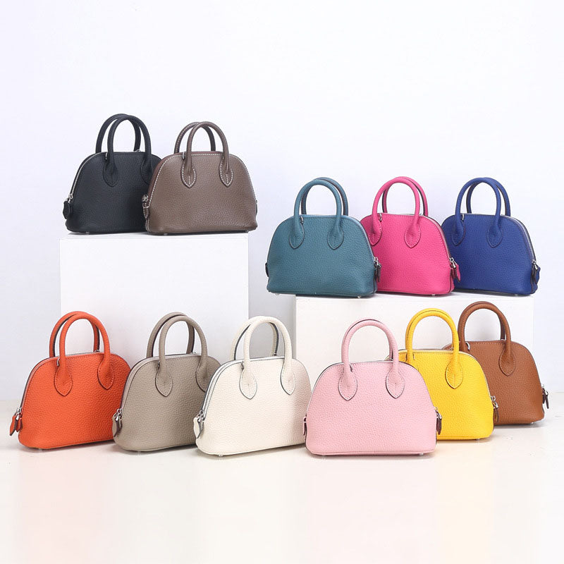 Women’s Genuine Leather Zipper Shell-Shaped Handbag image 5