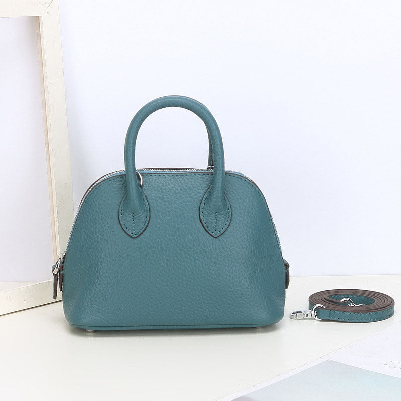 Women’s Genuine Leather Zipper Shell-Shaped Handbag image 2