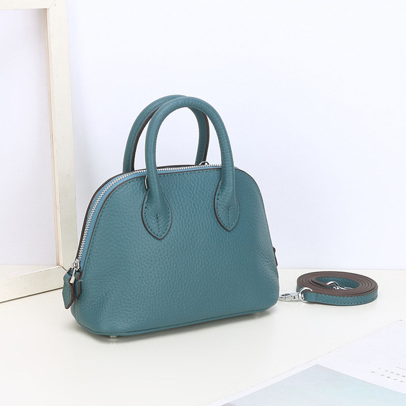 Women’s Genuine Leather Zipper Shell-Shaped Handbag image 3