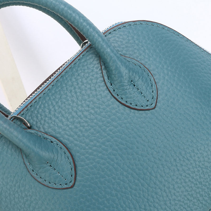 Women’s Genuine Leather Zipper Shell-Shaped Handbag image 4
