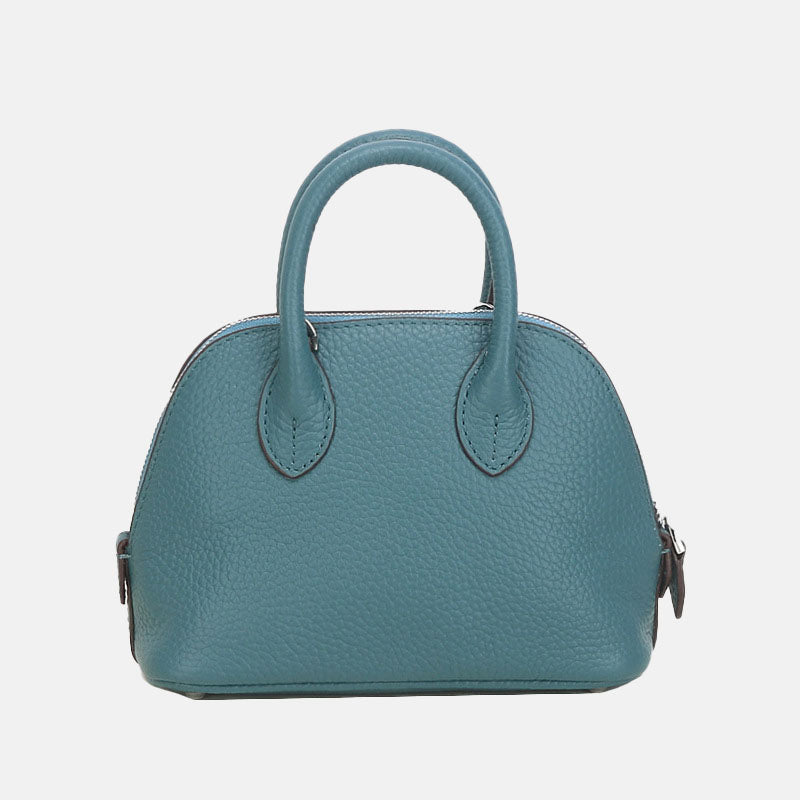 Women’s Genuine Leather Zipper Shell-Shaped Handbag image