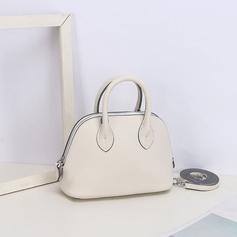 Women’s Genuine Leather Zipper Shell-Shaped Handbag image 13