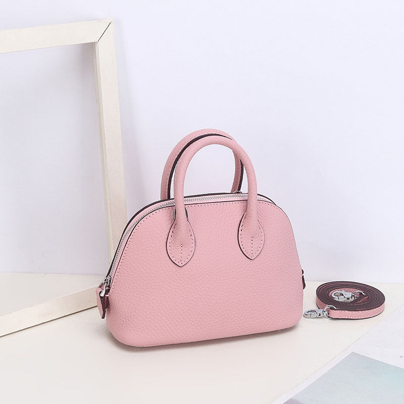 Women’s Genuine Leather Zipper Shell-Shaped Handbag image 14