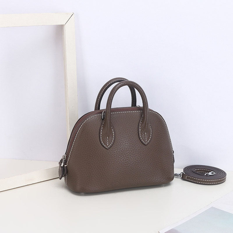 Women’s Genuine Leather Zipper Shell-Shaped Handbag image 15