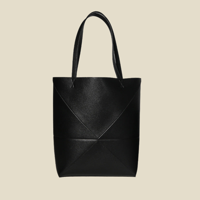 Women’s Geomatric Split Cowhide Tote Bags image