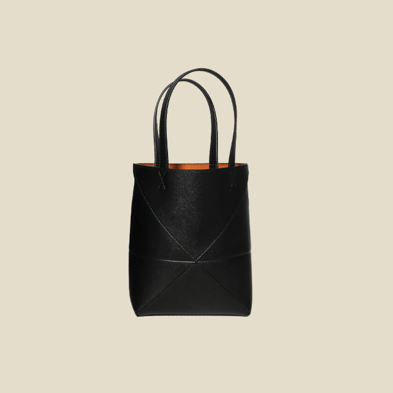 Women’s Geomatric Split Cowhide Tote Bags image 2
