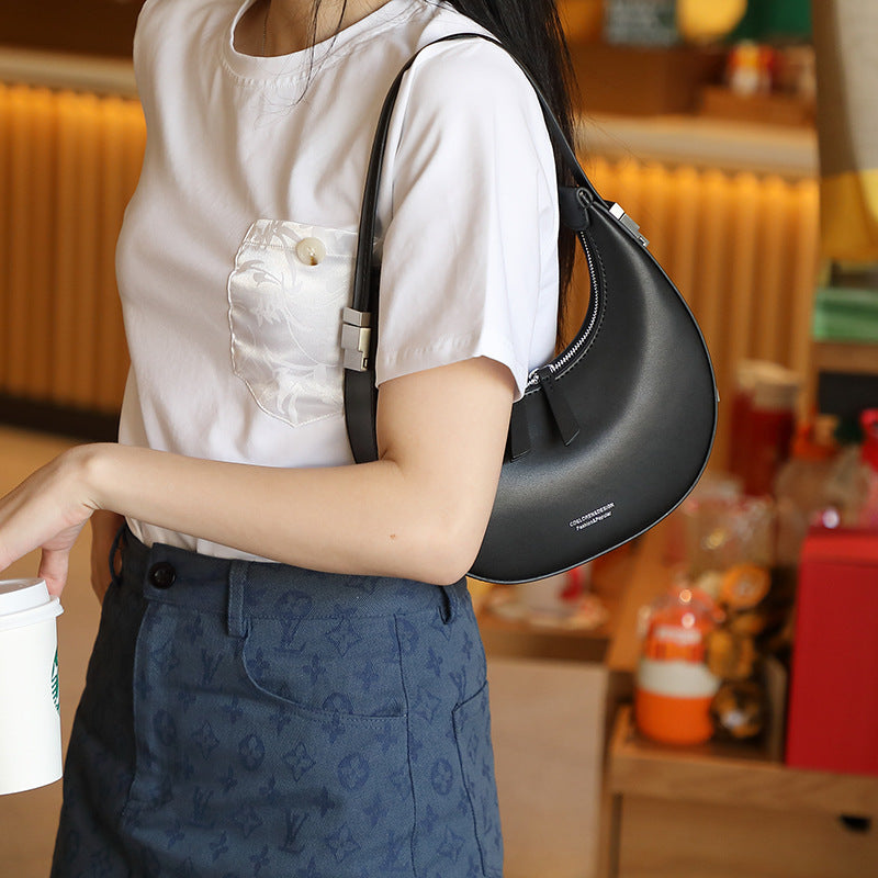 Women’s Half Moon Leather Shoulder Bag image 2