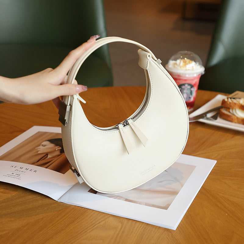 Women’s Half Moon Leather Shoulder Bag image 8