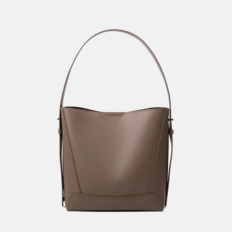 Women’s Large Capacity Leather Bucket Bag image 2