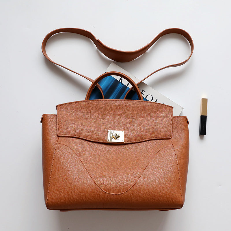 Women’s Large Capacity Leather Shoulder Bag for Daily Use image 2