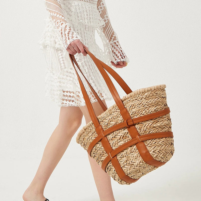 Women’s Large Woven Tote Bag for Beach and Vacation image 3