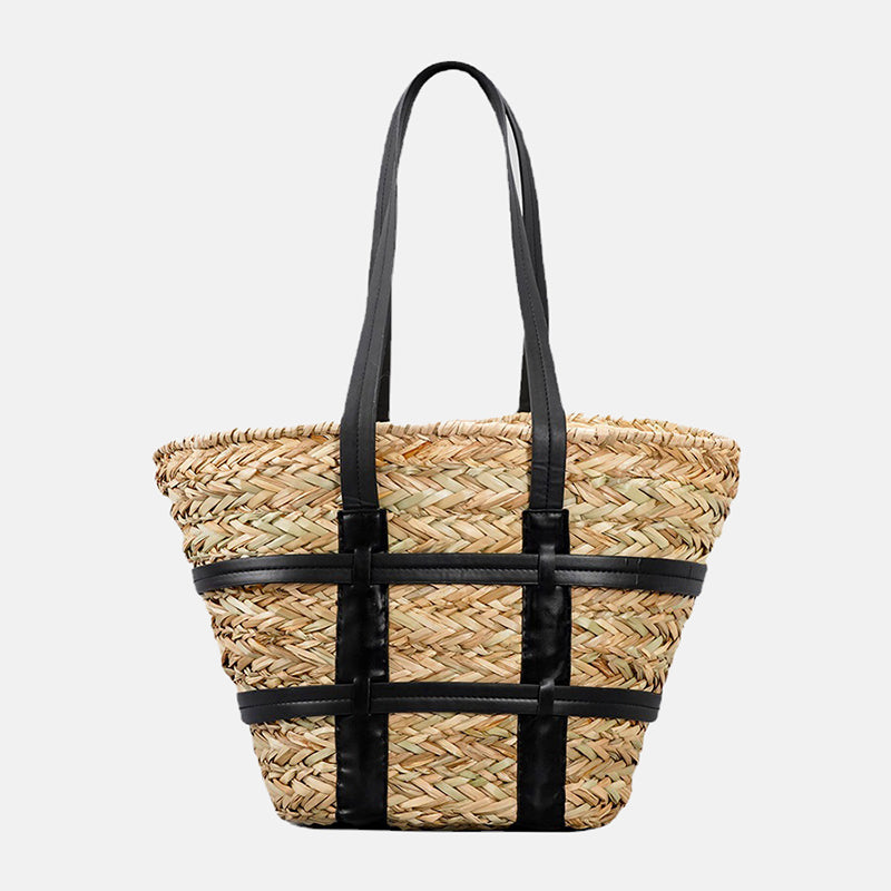 Women’s Large Woven Tote Bag for Beach and Vacation image