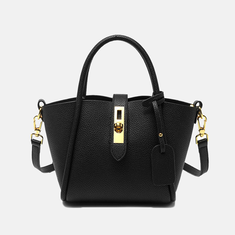 Women’s Leather Bucket Bags with Top Handle image 8