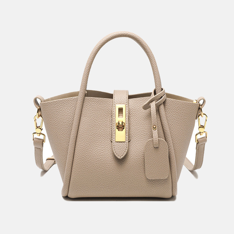 Women’s Leather Bucket Bags with Top Handle image 7