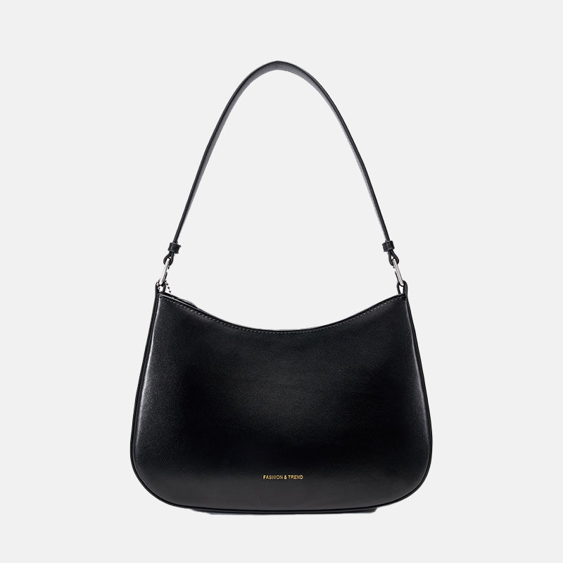 Women’s Leather Crossbody Baguette Bag with Magnetic Closure image